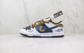 NIKE DUNK SB LOW 定制配色 绑带 解构 黑糖奶茶 印花 DD1391 100