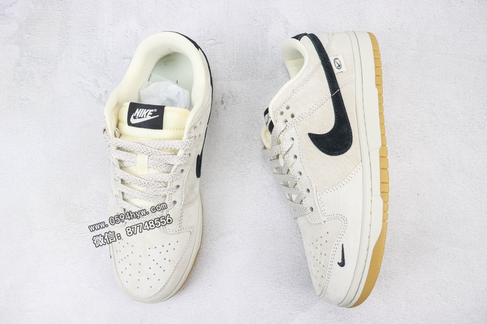 Nike SB DuNike Low 迷你勾 翻毛 生胶 米灰 DD1391-137