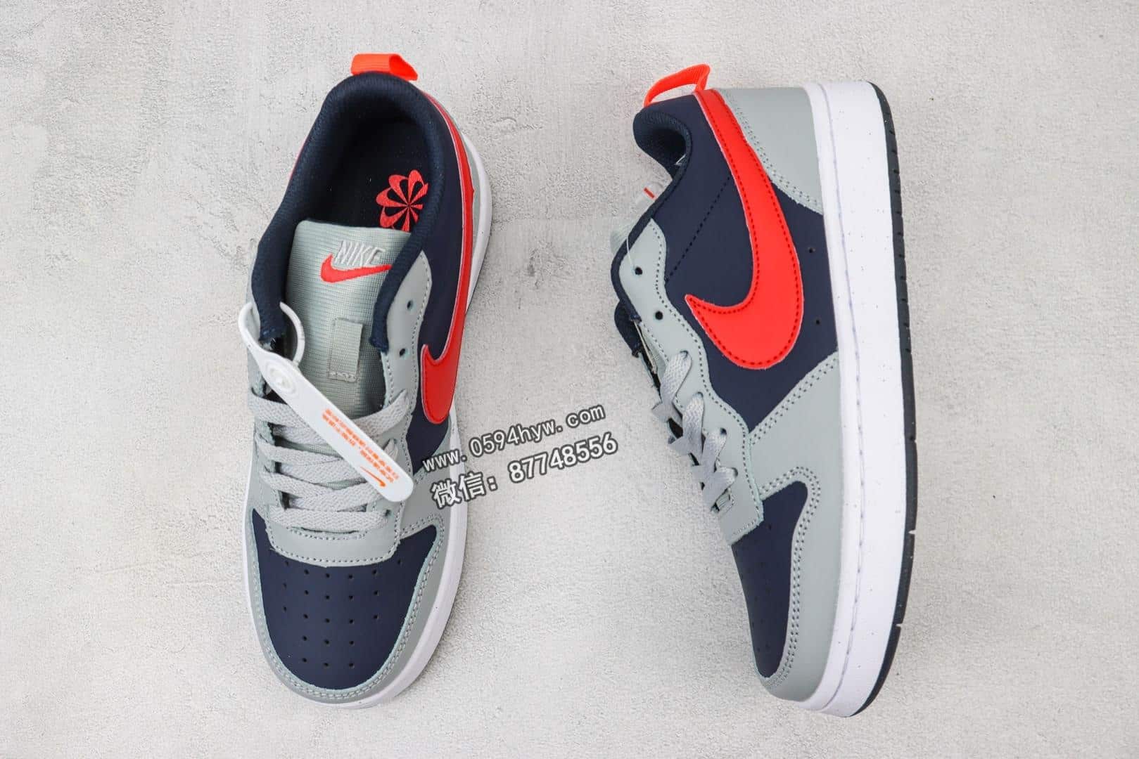 Nike Court Borough Low 2 低帮百搭透气休闲运动板鞋货号：DV5456-003灰蓝红