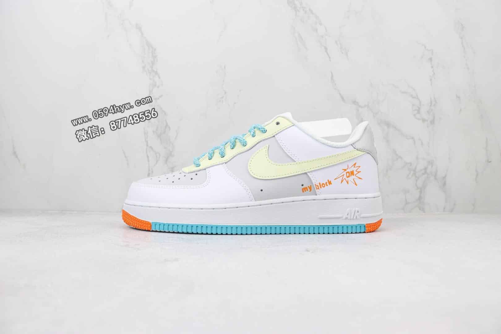 空军一号, 板鞋, Nike Air Force 1 Low, Nike Air Force 1, Nike Air, NIKE, Air Force 1 Low, Air Force 1 - 空军 白灰蓝 英文印花 Nike Air Force 1 Low 空军一号低帮运动休闲板鞋