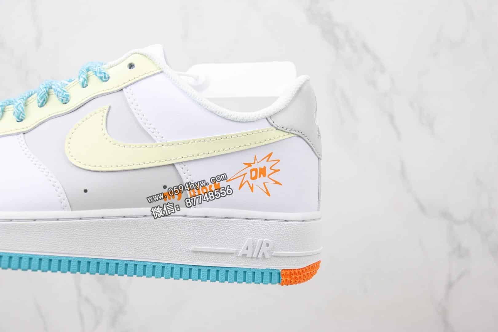 空军一号, 板鞋, Nike Air Force 1 Low, Nike Air Force 1, Nike Air, NIKE, Air Force 1 Low, Air Force 1 - 空军 白灰蓝 英文印花 Nike Air Force 1 Low 空军一号低帮运动休闲板鞋