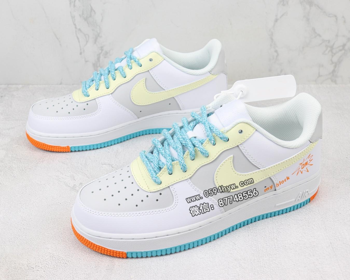 空军一号, 板鞋, Nike Air Force 1 Low, Nike Air Force 1, Nike Air, NIKE, Air Force 1 Low, Air Force 1 - 空军 白灰蓝 英文印花 Nike Air Force 1 Low 空军一号低帮运动休闲板鞋