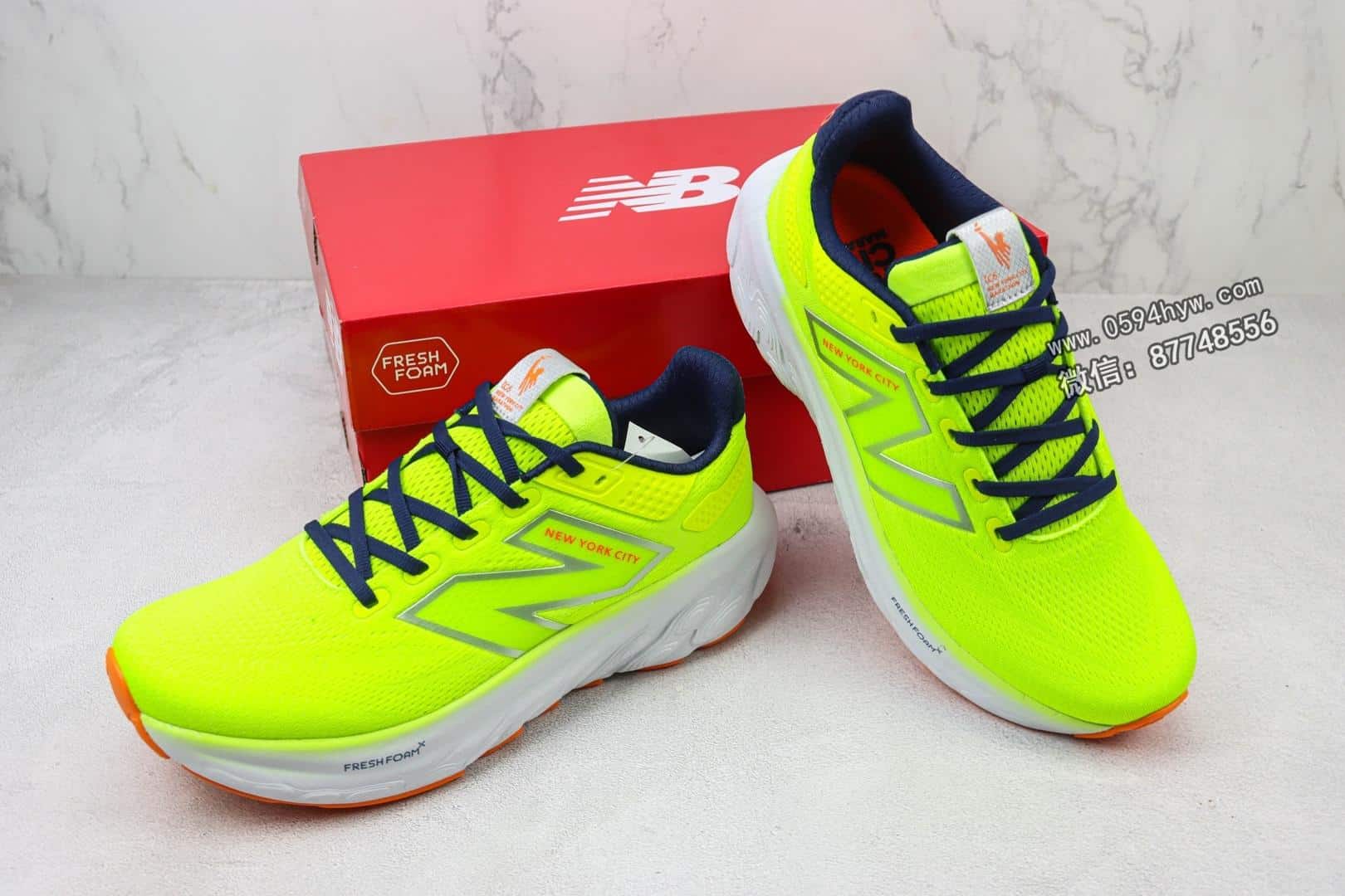 跑步鞋, 联名, 新百伦, New Balance, NB - New Balance NB 1080 联名 休闲低帮跑步鞋 荧光绿 货号：M1080Y13