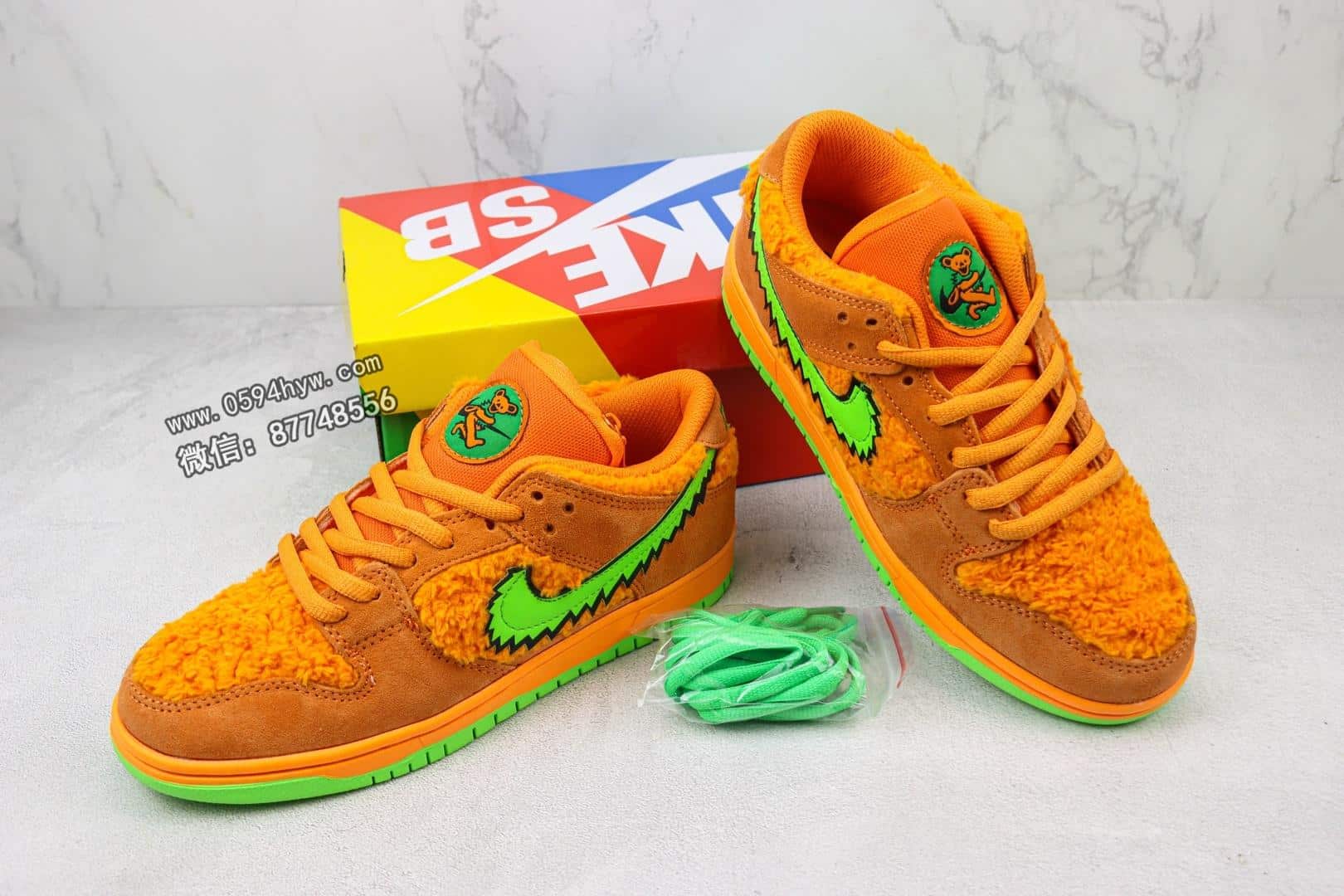 SB Dunk Low, Nike SB Dunk Low, Nike SB Dunk, Nike SB, NIKE, Dunk, Adidas - Grateful DeAdidas x Nike SB DuNike Low 橙色 跳舞小熊 毛绒 鞋子 货号：CJ5378 800