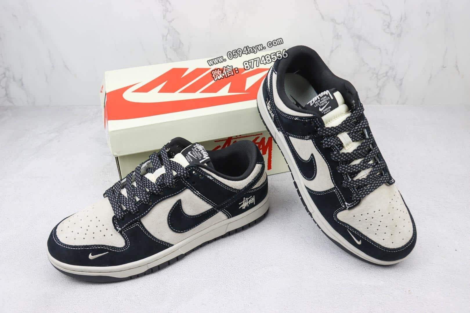 联名, 板鞋, 休闲板鞋, SB Dunk Low, Nk SB Dunk Low, Dunk Low, Dunk, 07 - 迷你勾 斯图西联名 麂皮 MZ6357-149 低帮休闲板鞋