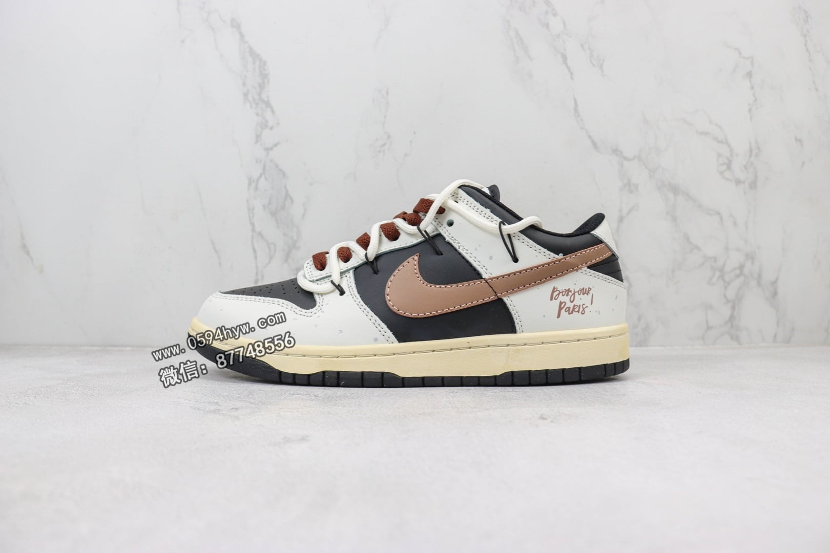 解构, 板鞋, 休闲板鞋, Zoom Air, Zoom, Nike SB, NIKE, DD1391 - DuNike SB LOW 复古抽绳解构风低帮休闲板鞋 白黑棕 货号：DD1391 100-119