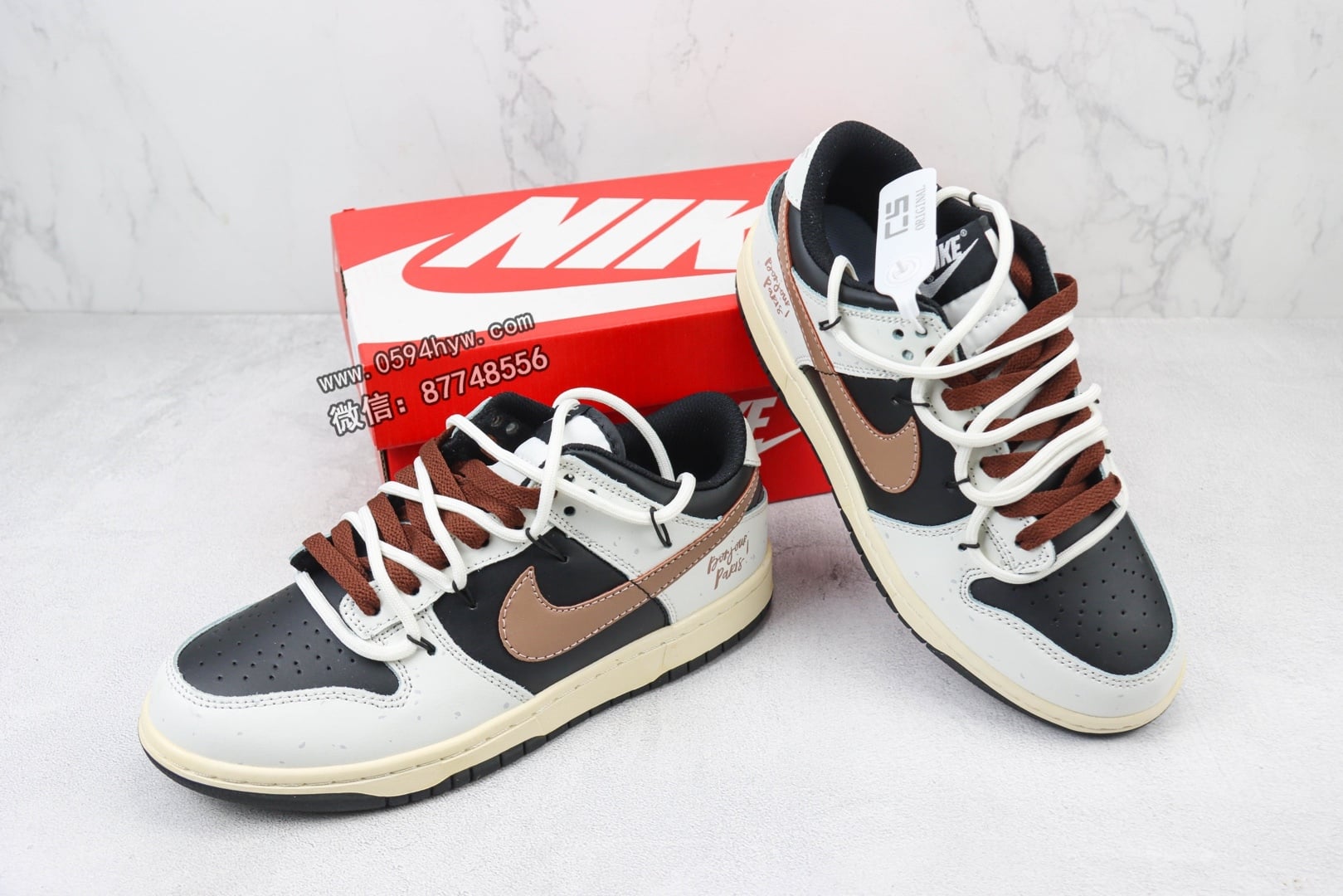 解构, 板鞋, 休闲板鞋, Zoom Air, Zoom, Nike SB, NIKE, DD1391 - DuNike SB LOW 复古抽绳解构风低帮休闲板鞋 白黑棕 货号：DD1391 100-119