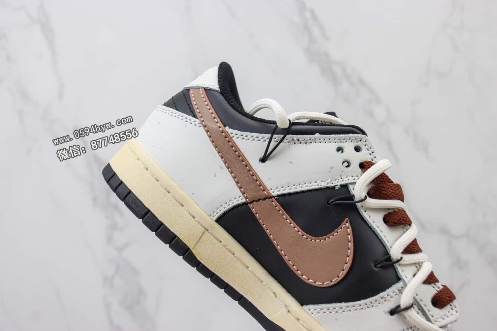 解构, 板鞋, 休闲板鞋, Zoom Air, Zoom, Nike SB, NIKE, DD1391 - DuNike SB LOW 复古抽绳解构风低帮休闲板鞋 白黑棕 货号：DD1391 100-119