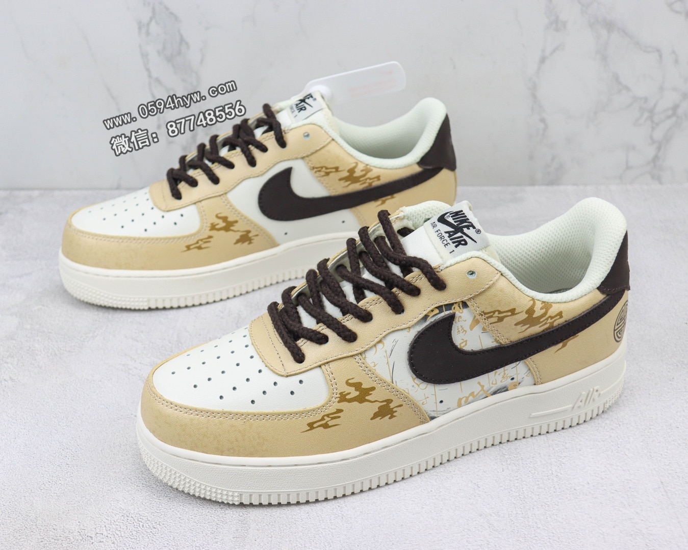 运动鞋, 空军一号, 涂鸦, 板鞋, 休闲板鞋, Nike Air Force 1 Low, Nike Air Force 1, Nike Air, Air Force 1 Low, Air Force 1 - 空军一号  古代国风  “时来运转”国风定制款  涂鸦  卡其黄 带挂件  CW2288-006  Nike Air Force 1 Low  空军一号低帮运动休闲板鞋