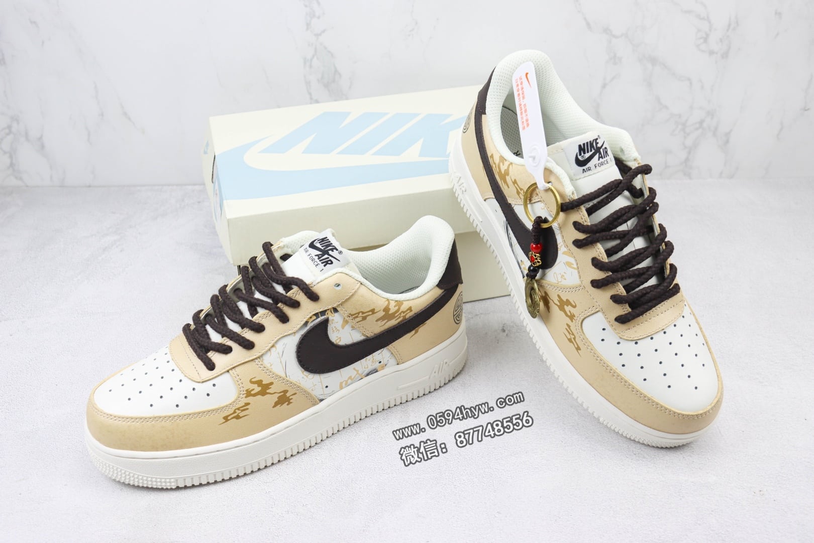 运动鞋, 空军一号, 涂鸦, 板鞋, 休闲板鞋, Nike Air Force 1 Low, Nike Air Force 1, Nike Air, Air Force 1 Low, Air Force 1 - 空军一号  古代国风  “时来运转”国风定制款  涂鸦  卡其黄 带挂件  CW2288-006  Nike Air Force 1 Low  空军一号低帮运动休闲板鞋