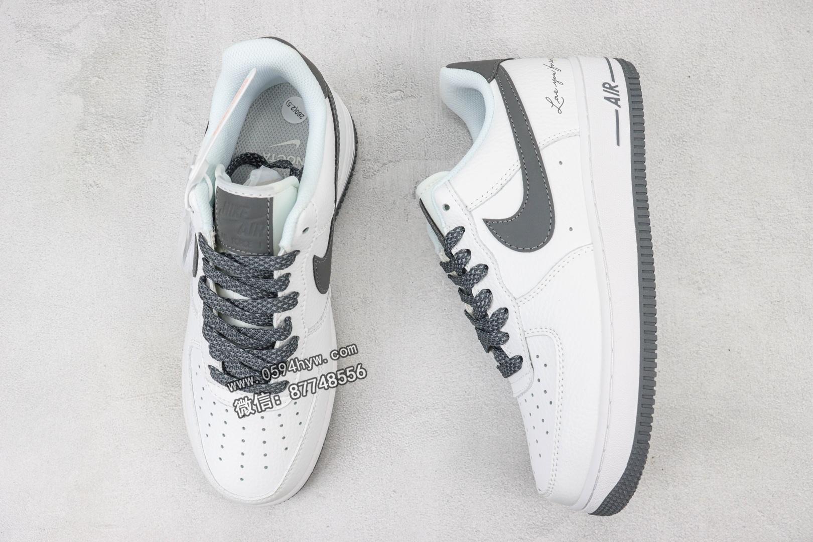 空军 爱签名 白灰 LO1718-063 Nike Air Force 1 Low 空军一号低帮运动休闲板鞋