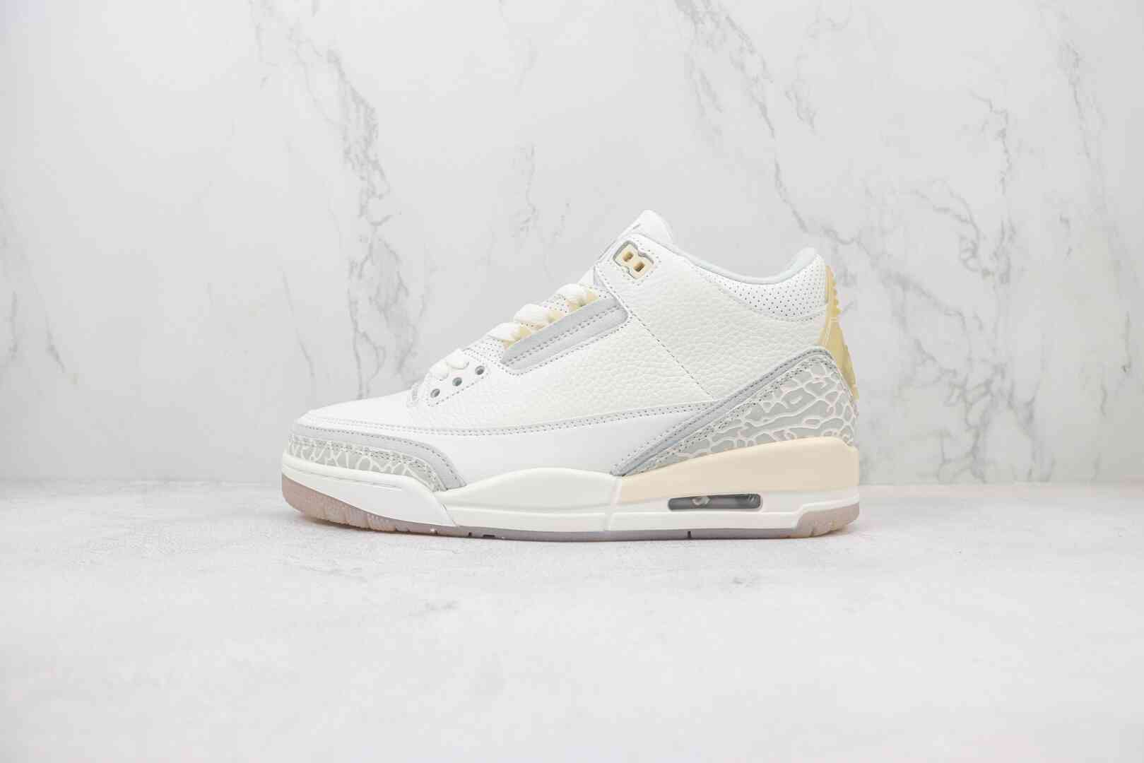 Air Jordan 3 Craft Ivory 高帮篮球鞋 白色 货号：FJ9479-100