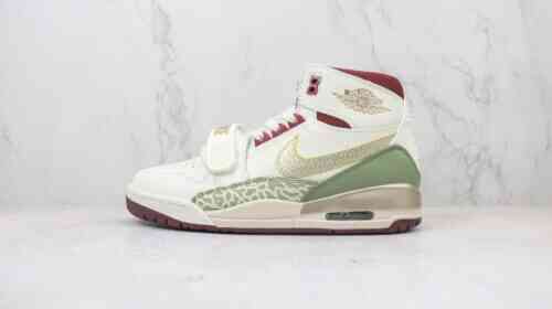 Air Jordan Legacy AJ312 High 高帮文化休闲运动篮球鞋 白绿红 货号：FZ5047-120