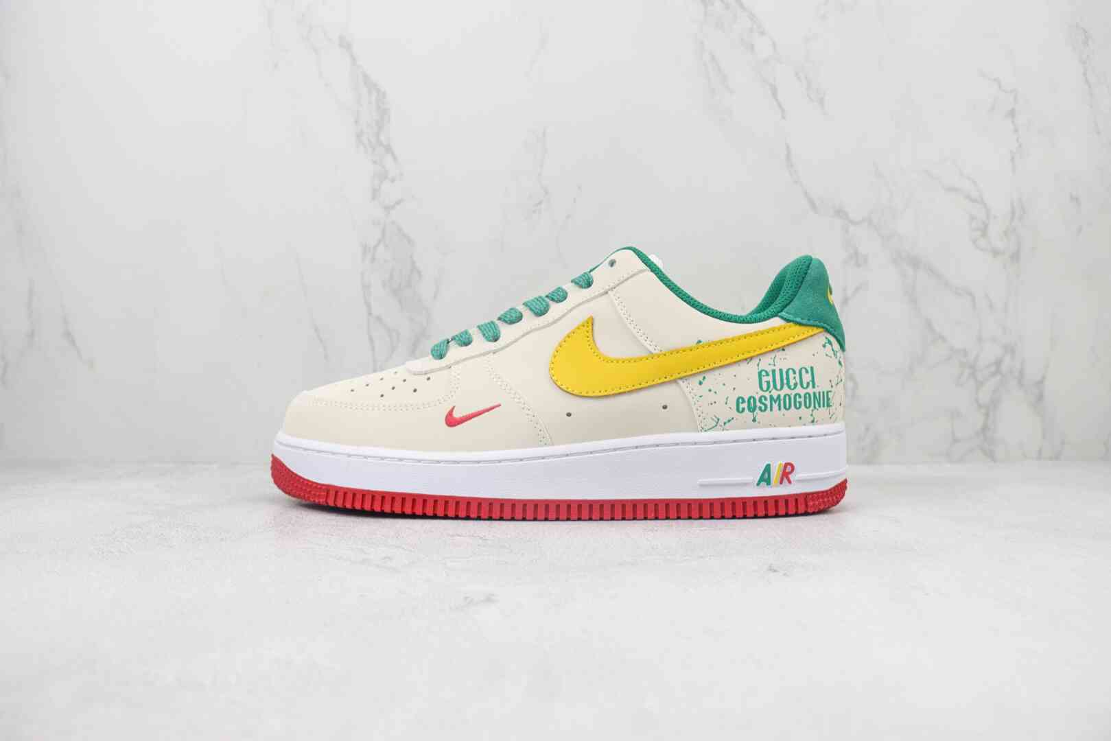 Gucci x Air Force 1 Low 空军 低帮 鞋 米黄 货号：HX123-002