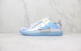 Nike Dunk Low ‘Hyperflat’ 皮面 镭射银彩 货号：DZ2710-200