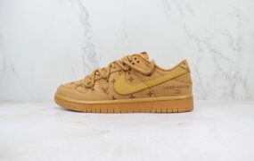 Nike SB Dunk Low 绑带 LV联名 高帮篮球鞋 白色 货号：FC1688-141