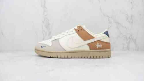 Nike SB Dunk Low x Stussy 迷你勾 白灰棕 JH8037-917