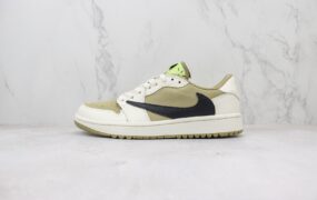 Travis Scott x Air Jordan AJ1 Low Golf “Olive” TS联名 倒钩 高尔夫低帮6.0 鲍鱼绿 货号：FZ3124-200