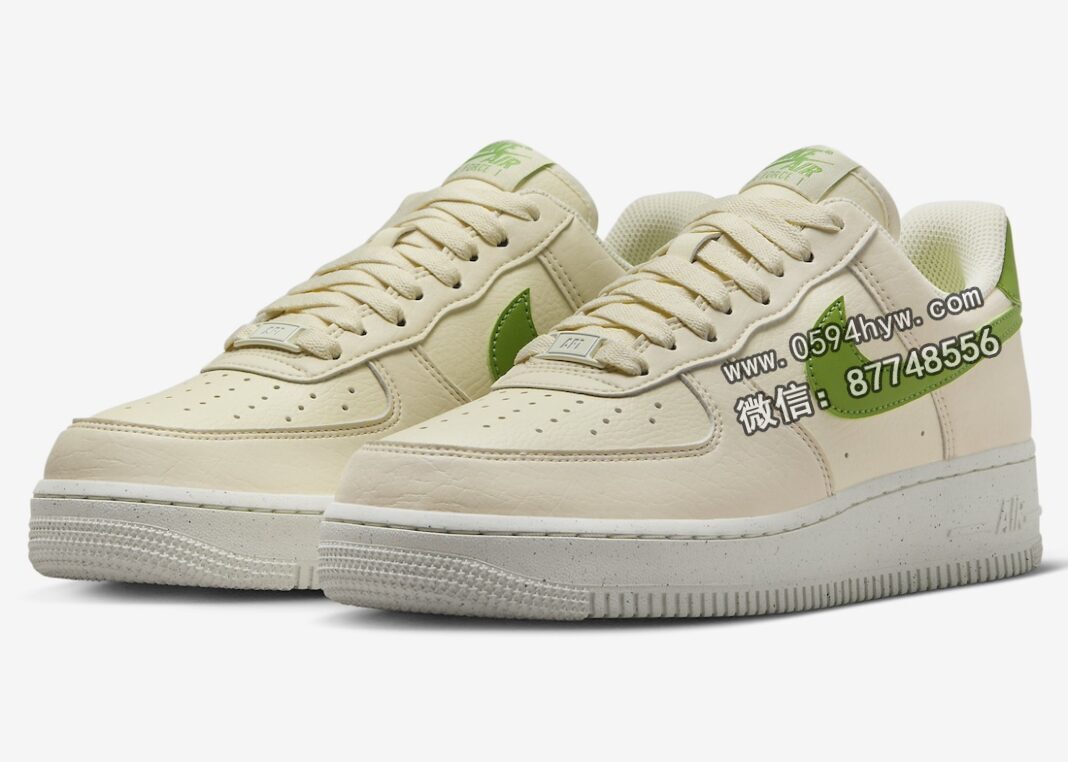 耐克发布Nike Air Force 1 Low Next Nature “椰子奶/叶绿素”于2024年春季发售