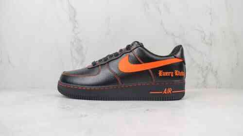 VLONE x Nike Air Force 1 Low 刺绣 黑橙 AA5360-001