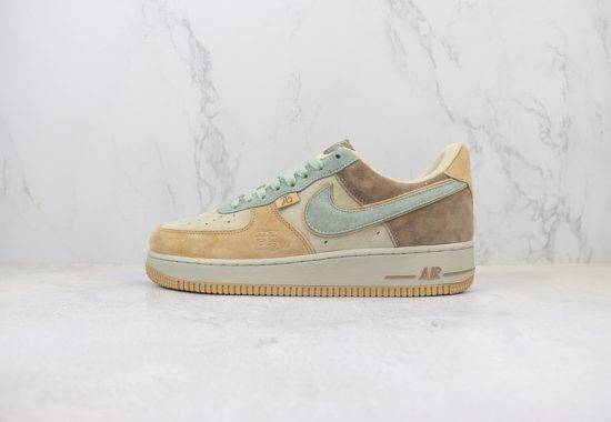 Air Force 1 Low 空军 低帮 麂皮棕绿 货号：CD1221-666