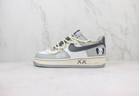 Air Force 1 Low x KAWS 空军 低帮 绑带 涂鸦 灰 货号：KS6868