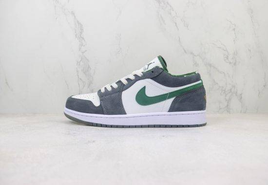 Air Jordan AJ1 Low 灰绿麂皮 货号：309192-131