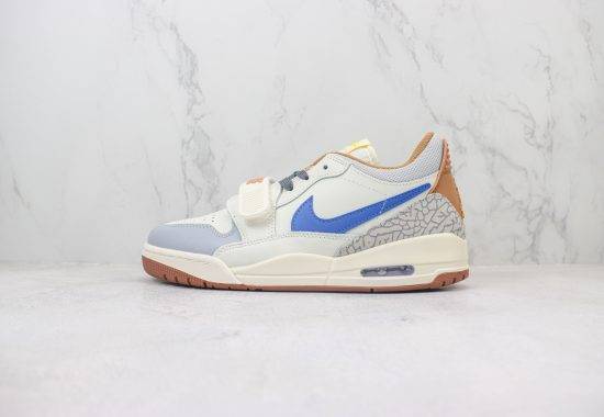 Air Jordan Legacy AJ 312 Low 鞋子类型 爆裂纹 魔术贴三合一板鞋 米蓝 货号：HF0746-041