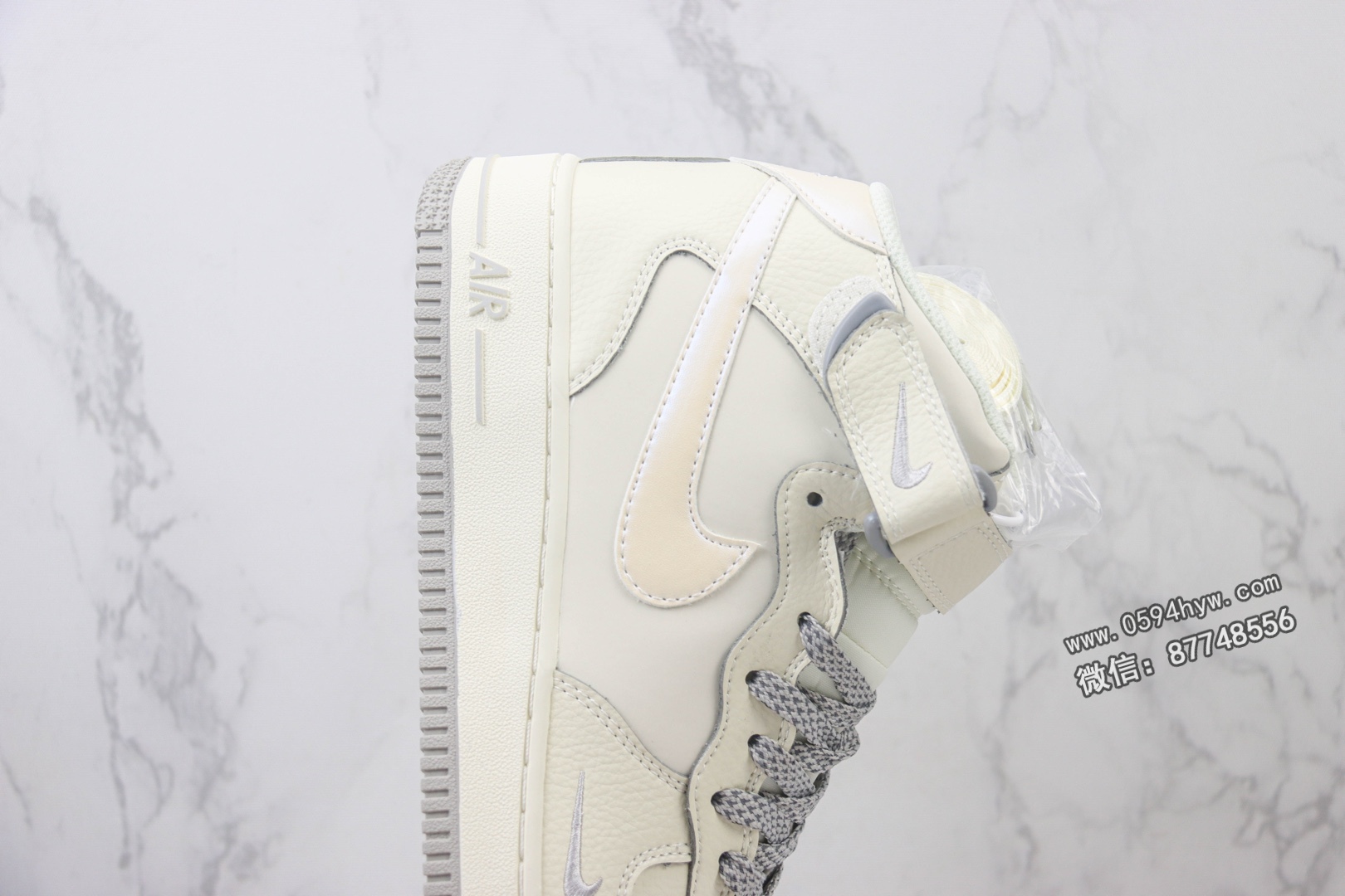 RO, PE, FORCE 1, Air Force 1 Mid, Air Force 1, AI - 空军 SG2356-806 珠光白灰 双勾 Air Force 1 Mid