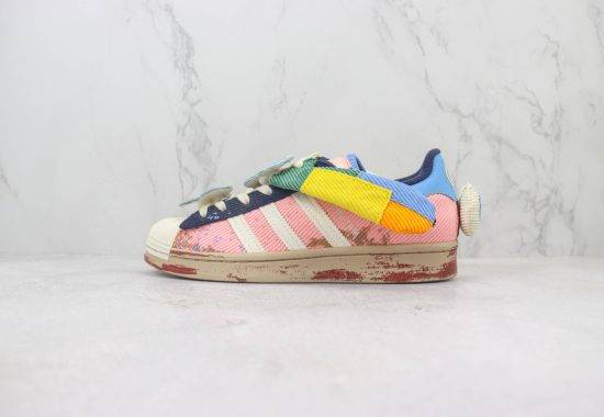 贝壳头4.0系列 Sean Wotherspoon x melting sAdidasness x Adidasidas originals Superstar 灯芯绒包裹灰色 鞋号：IH7626