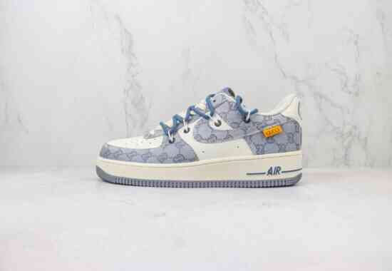 Gucci Air Force 1 Low 低帮鞋 印花 灰色 货号：BD7700-222