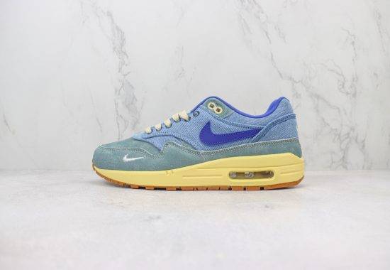 Nike Air Max 1 初代复古气垫百搭休闲运动慢跑鞋 牛仔蓝 货号：DV3050 300