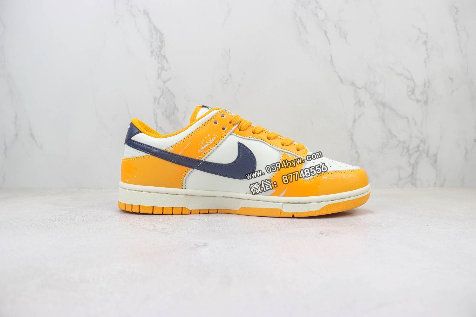 做旧, OW, Nike Dunk Low, Nike Dunk, NIKE, Dunk Low, Dunk - Nike Dunk Low Wear and Tear 刷漆 做旧 复古 白橙 深蓝勾 FN3418-100