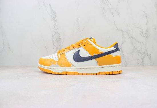 Nike Dunk Low Wear and Tear 刷漆 做旧 复古 白橙 深蓝勾 FN3418-100