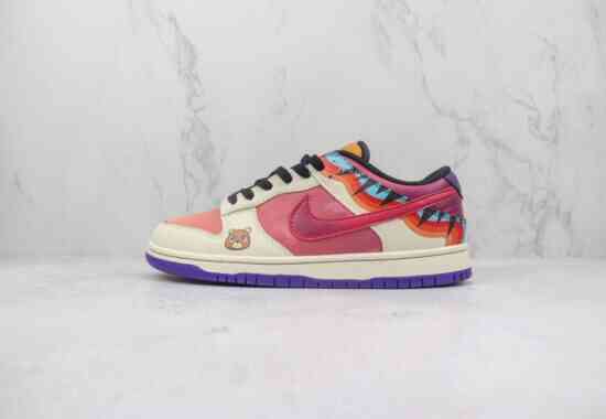 Nike DUNK SB Low DIY定制 粉紫色小熊 DD1391-166