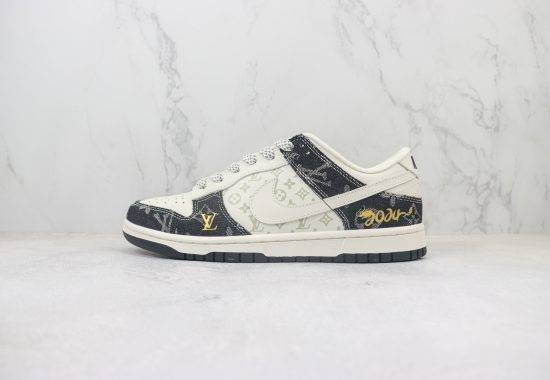 Nike SB Dunk Low DIY LV联名 纯原 高帮篮球鞋 火山鼠灰 灰色 货号：FC1688-163