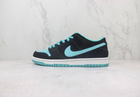 Nike SB Dunk Low 黑篮小钻石 麂皮 304292-030