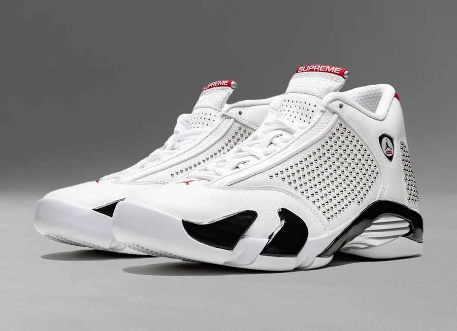 球鞋话题：Supreme x Air Jordan 14“白色”