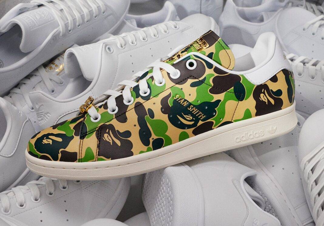 2024年2月发布：BAPE x adidas Stan Smith“ABC迷彩”