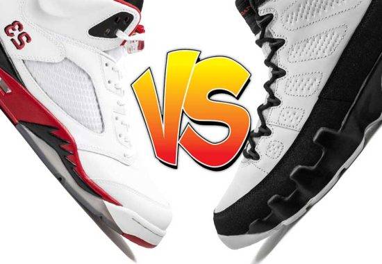 哪个更好：Air Jordan 5 “熊熊火红”还是Air Jordan 9 “太空果酱”？