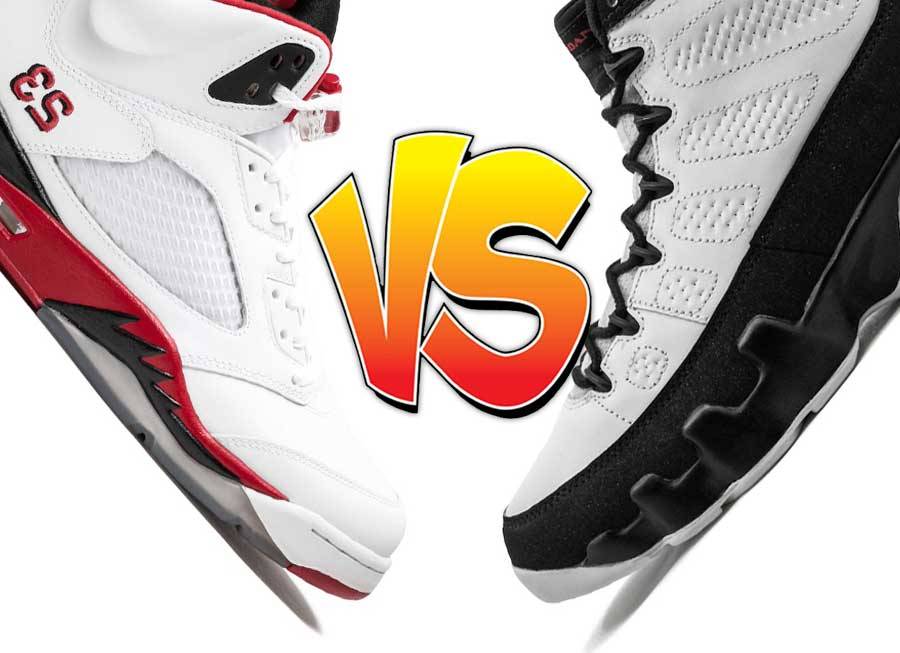 哪个更好：Air Jordan 5 “熊熊火红”还是Air Jordan 9 “太空果酱”？