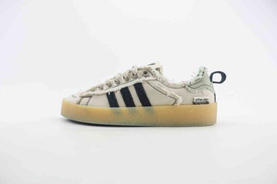 Song For The Mute x Adidas Campus 80s 破坏风 联名款低帮休闲帆布板鞋 ID4818