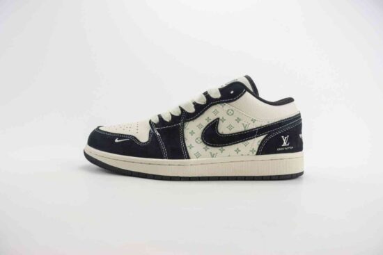 LV 联名 Louis Vuitton x Air Jordan AJ1 Low 低帮文化休闲板鞋 货号：SJ9950-007