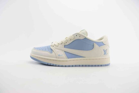 LV 联名 倒钩 Louis Vuitton x Air Jordan AJ1 Low 低帮文化休闲板鞋 BB6588-103