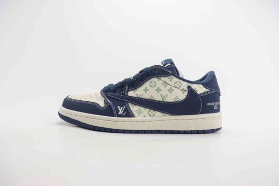 LV 联名 倒钩 Louis Vuitton x Air Jordan AJ1 Low 低帮文化休闲板鞋 LX1988-103