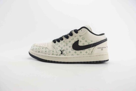 LV 联名 Louis Vuitton x Air Jordan AJ1 Low 低帮文化休闲板鞋 货号：SJ9950-005