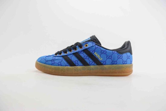 Adidasidas Originals Gazelle 古驰Gucci x 德国运动品牌阿迪达斯 迷彩泼墨 米黑绿 编码：AWY1D