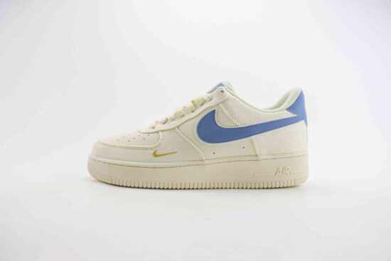 Nike Air Force 1 空军 帆布 低帮 米蓝 货号：MN5696-209