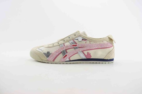 Onitsuka Tiger MEXICO 66 一脚蹬 涂鸦定制配色 帆布鞋面 编码：AWR1S
