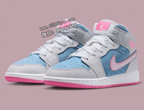Air Jordan 1 Mid GS “牛仔亮片” 现已上市（2025年7月）